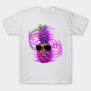 Cyberpunk Art Styled Funky Cool Pineapple T-Shirt